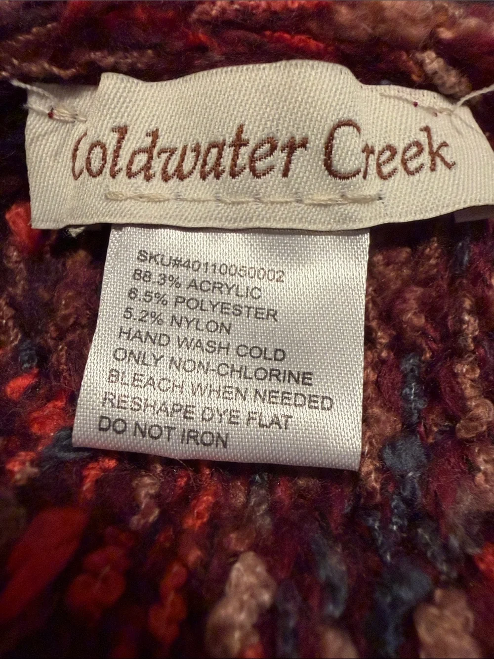 Coldwater Creek Chunky Marled Infinity Scarf | Multicolor Knit Loop Scarf